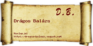 Drágos Balázs névjegykártya