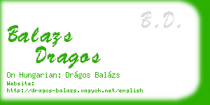 balazs dragos business card